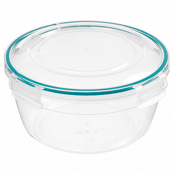 Контейнер для продуктов герметичный круглый 0,86л с замками (бесцветный) 221161418/02