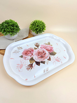 Поднос 40*27 см, 75863 прямоуг. микс пластик