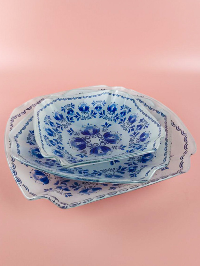 Набор салатников (3пр.) Lavenir 15*15/20*20/23*23 см, S3720/3-Z314 стекло 85545