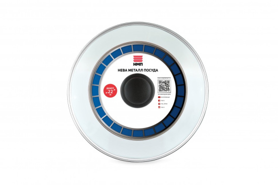 Крышка стекл. с метал. ободом 22 см 43022