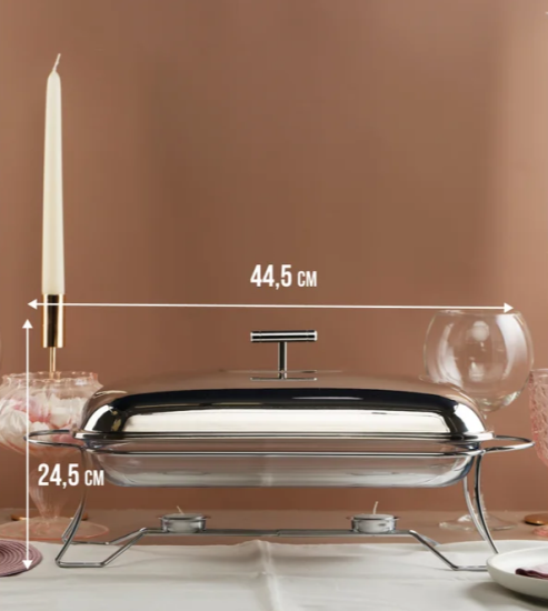 Мармит INVITE 3л 49х24х18см прямоугольный ABI020