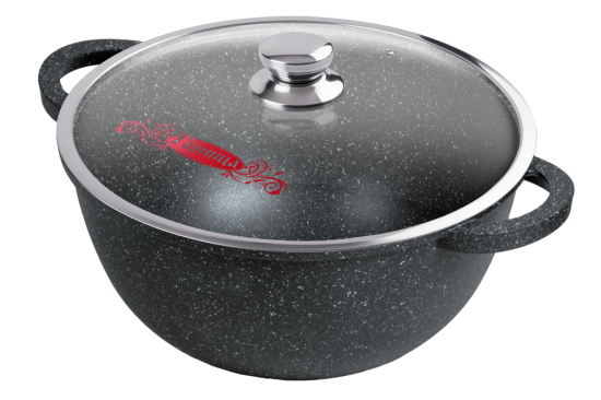 Казан 6л. 280/150 Гранит лит/руч. с кр., кн4282аг