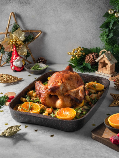 Противень 400*295*50, АП линия "Granit ultra" (red) пга03а