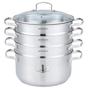 Пароварка с крышкой и сеткой 5,9л HM 51241