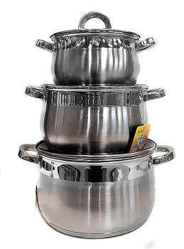 НМ 5225 набор кастрюль нержавеющая сталь 6 пр. НМ 5225 набор кастрюль нержавеющая сталь 6 пр.