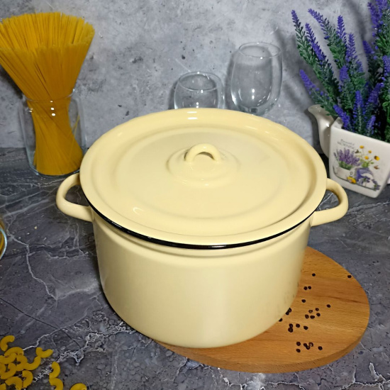 Кастрюля 7,0л 2с18с крем.