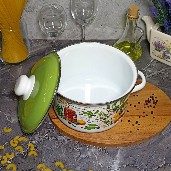 Кастрюля 3,0л цил. Вкусный компот 6RD181М белосн. Кастрюля 3,0л цил. Вкусный компот 6RD181М белосн.