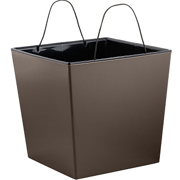 Горшок для цветов InGreen London CUBE 11,6 л c дренажной вставкой,французский платан IG780110105 