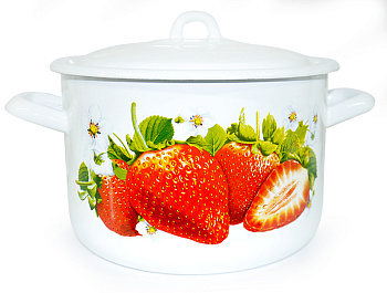 Кастрюля 4,3л С-16141/4Э "Сочная клубника"   Кастрюля 4,3л С-16141/4Э "Сочная клубника"