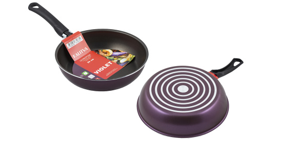 Сковорода 240мм без крышки, 1 ручка Сплав А5 3672413 (серия VIOLET)