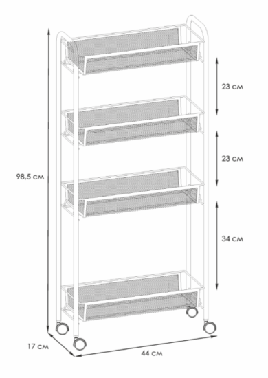 Этажерка "Ладья 14 К" (Графит) 