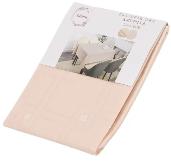 ST-1116F Скатерть LINEN 120х150 см бежевая