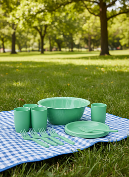 Набор посуды для пикника "Витто" на 4 персоны мятный С67МЯТН