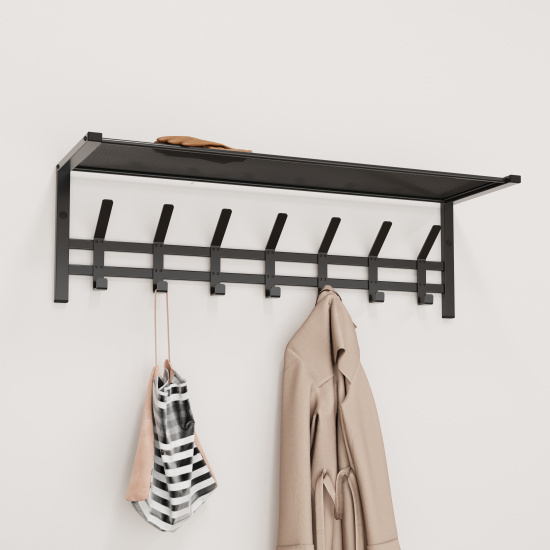 Вешалка с полкой "Торонто 31" (Черный) ВСПТ31  Ч