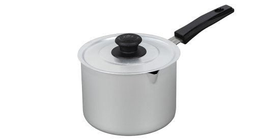 Кастрюля 0,75л (ковш) 1 пластиковая ручка, металлическая крышка (цилиндр) 14712