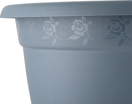 Горшок для цветов InGreen Aphrodite D 340 mm, 12,7л с подставкой №7 серый IG420711026