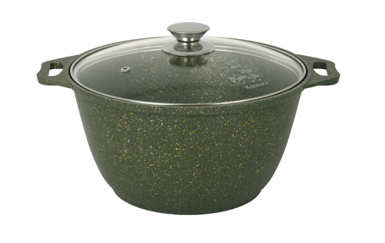 Кастрюля 4л со стеклянной крышкой , АП линия "Trendy style" ( malachite) к41tsml Кастрюля 4л со стеклянной крышкой , АП линия "Trendy style" ( malachite) к41tsml