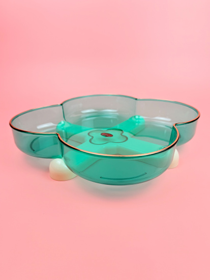 Блюдо на подставке 25*25см (пластик) цвет микс OLS-033А-7