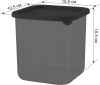 Банка для сыпучих продуктов Sugar&Spice Black квадратная 0,8л, с гибкой крышкой SE168410621 Банка для сыпучих продуктов Sugar&Spice Black квадратная 0,8л, с гибкой крышкой SE168410621
