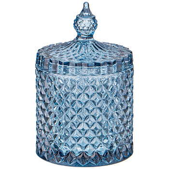 ЕМКОСТЬ ДЛЯ ХРАНЕНИЯ "DIAMANT BLUE" 8,5*8,5*13,5СМ (355-304)