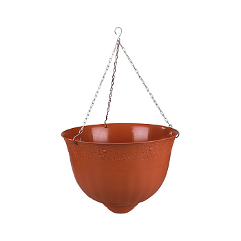 Кашпо "Венеция" 10л Д330мм подвесное (коричневый) М3169