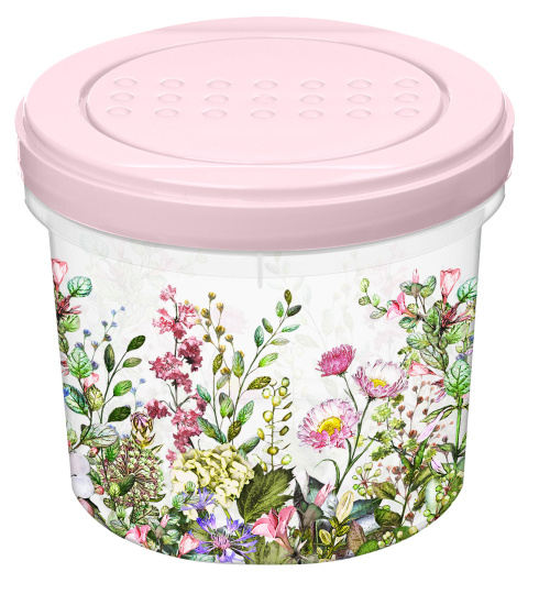 Банка с завинчивающейся крышкой 0,7л с декором "Цветущий луг" (микс) 223110590/00