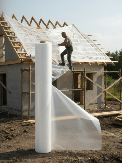 Пленка полиэтиленовая (1500*2) 100мкм рукав высший сорт (27кг/рул)