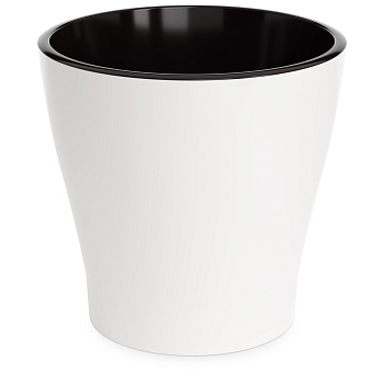 Горшок цветочный "Лея" 17л двойной (с автополивом) (белый) М8858