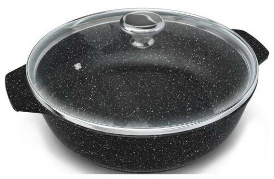 Жаровня со стекл. крышкой 3л «Neva Granite» NG6530