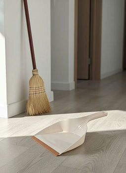 Совок Spin&Clean Wood, с кромкой, сливочный/бук SC540310000