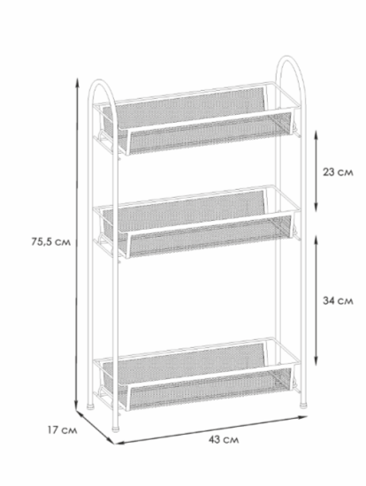 Этажерка "Ладья 13" (Графит) 