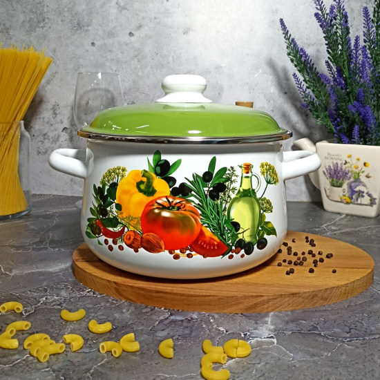 Кастрюля 4,0л конич. белосн. Европейская кухня 1с46я Кастрюля 4,0л конич. белосн. Европейская кухня 1с46я