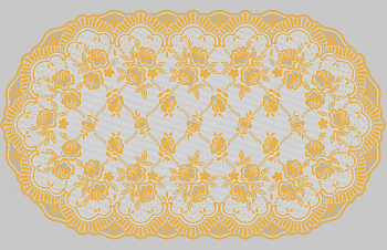 Салфетка Grace Лейс 100х60 LO-0965A Золото овальная