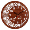 3511-001 Часы настенные интерьерные  из дерева, d-35, открытая стрелка, "Мусульманские" Рубин,,