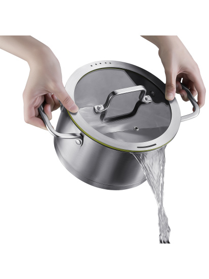 Кастрюля со стек. кр. 1,8л; 16х9 см Linea PALERMO 77-0216