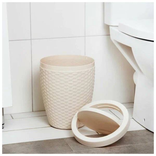 Контейнер для мусора 8л."Плетенка" с кр. М1790