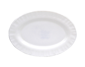 Блюдо Lavenir "Волна классика" 20*14 см БЕЛЫЙ XYP-80 WHITE  стеклокерамика 50235