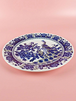 Тарелка десертная Lavenir "Павлин" 20 см, 8" тгк8-1370 гладкий край фарфор 104167