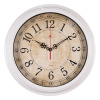 3527-122W Часы настенные круг d=35см, корпус белый "Ретро классика" Рубин