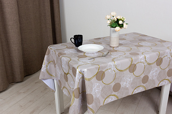 Клеенка 140см Полли Клубки бежевые ST5702-1