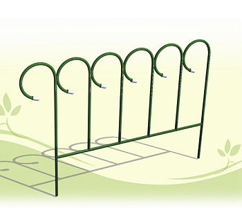 Забор садово-парковый "Барашек" (выс. 0,5м, дл. 3м) ст. тр. 10мм