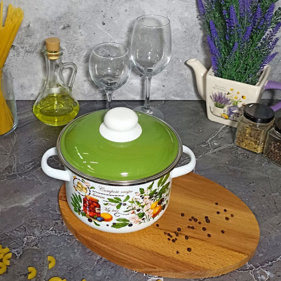 Кастрюля 2,0л цил. Вкусный компот 6RD161М белосн. Кастрюля 2,0л цил. Вкусный компот 6RD161М белосн.