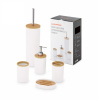 Набор аксессуаров для ванной комнаты "Бамбук" (белый) М8167