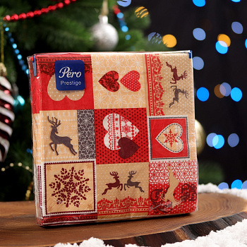 Салфетки Pero Prestige 33*33 "Счастье" 3сл 20л (1138)