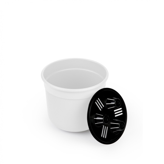 Горшок цв."Сканди" 1л (с дренажной вставкой)(белый) М9158