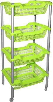 Этажерка универсальная "Джета" 4 корзины на колесиках С736