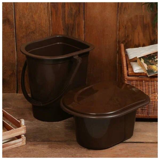 Ведро-туалет 17л. со съемным горшком (уп.5) М3051