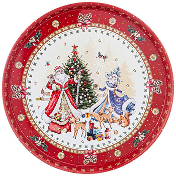 ПОДНОС СЕРВИРОВОЧНЫЙ AGNESS "CHRISTMAS COLLECTION" 33*2,1 СМ (898-026)
