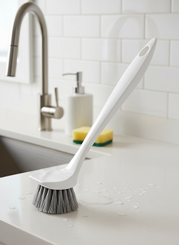 Щетка для посуды "Good" с прямой ручкой (белый) 223200129/01