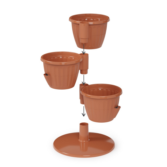 Горшок цв. "Каскад" 0,7л (терракотовый) М8068